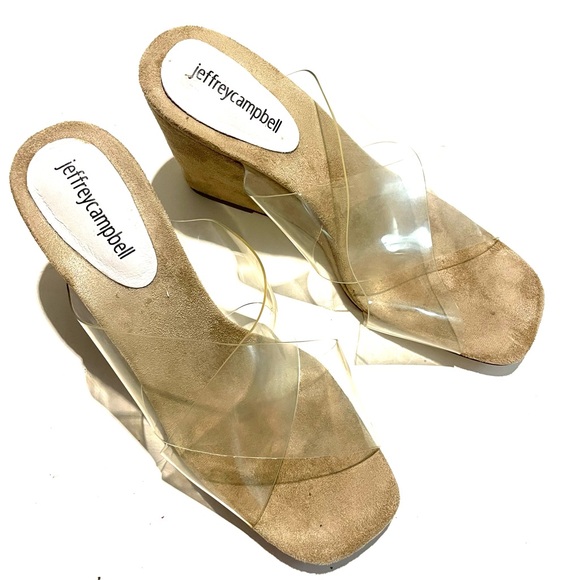 Jeffrey Campbell clear lucite wedges. Size 8.5. - Picture 5 of 9